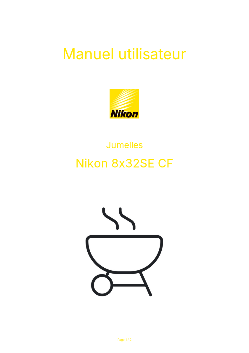Image de la première page du manuel de l'appareil 8x32SE CF