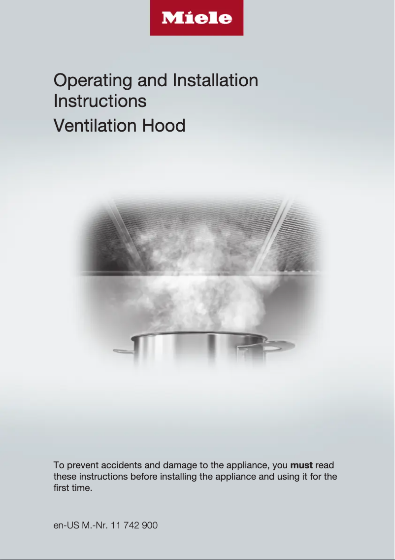 Page n°1 - Guide d'installation Miele DA 3466