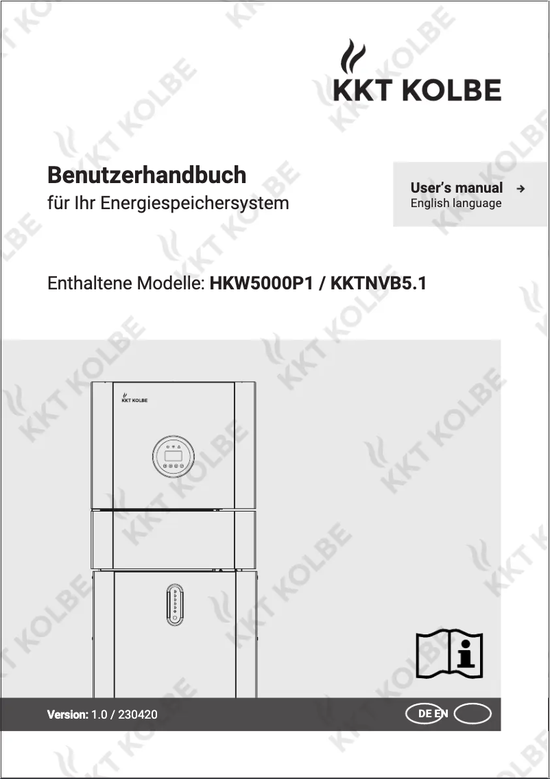 Image de la première page du manuel de l'appareil HKW5000P1