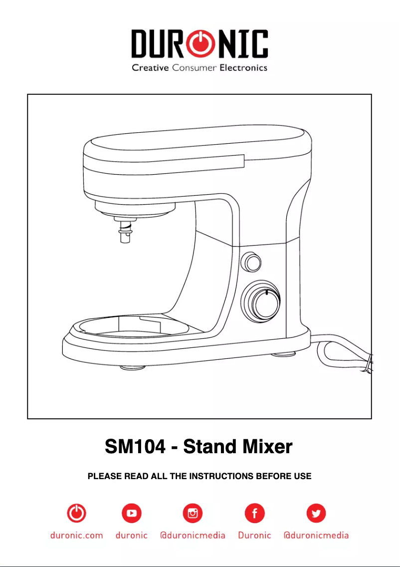 Image de la première page du manuel de l'appareil SM104