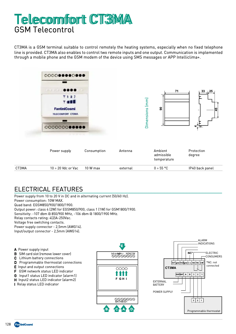 Image de la première page du manuel de l'appareil Telecomfort CT3MA