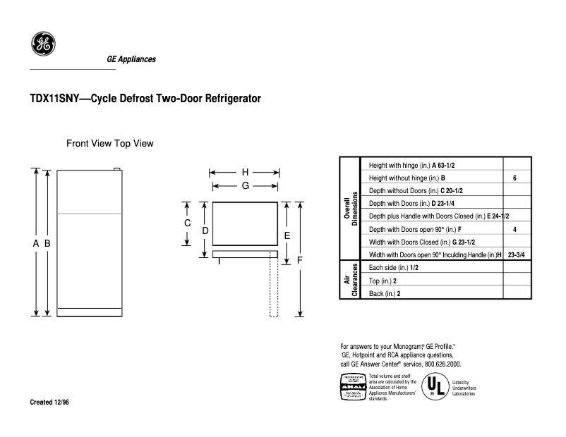 Image de la première page du manuel de l'appareil TDX11SNYWH
