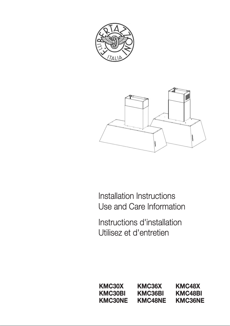 Page 1 de la notice Guide d'installation Bertazzoni KMC36X