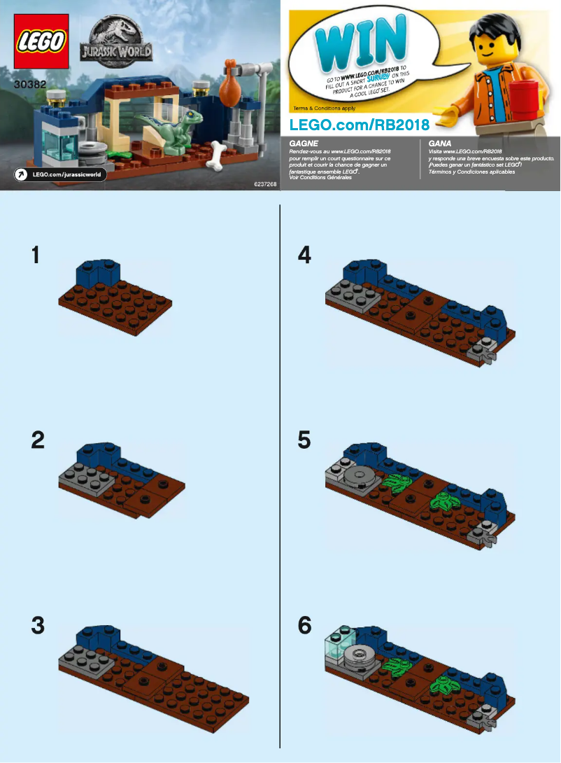 Page 1 de la notice Manuel utilisateur Lego Jurassic World 30382