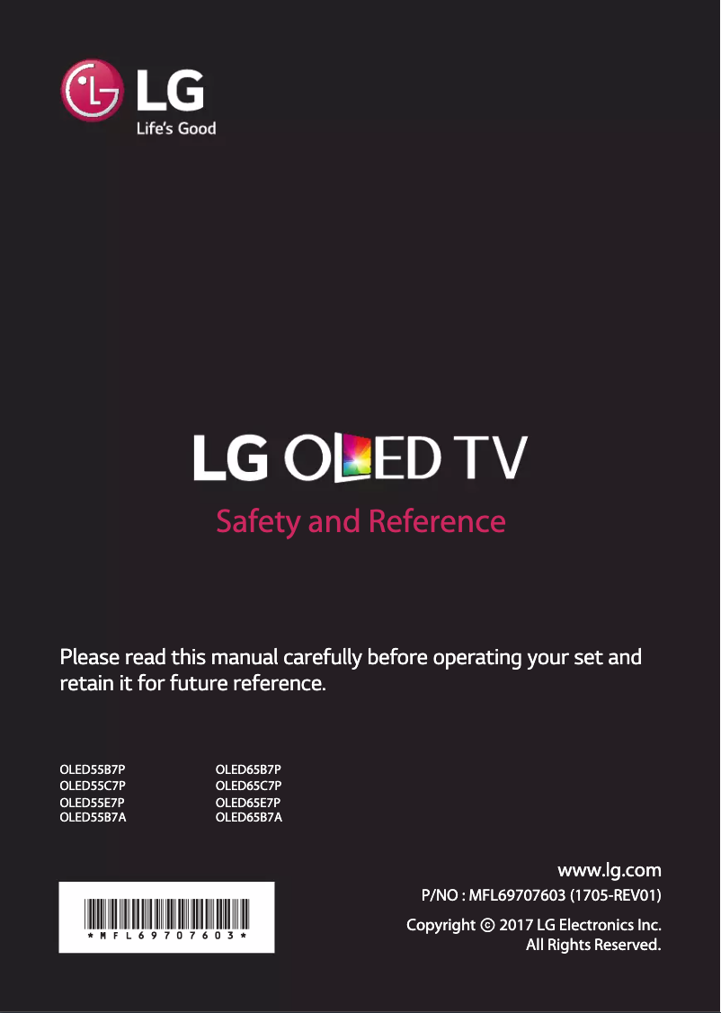 Página 1 del manual Manual de usuario LG OLED55E7P