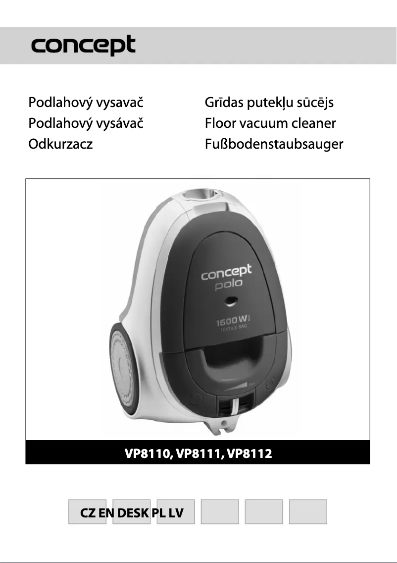 Página 1 del manual Manual de usuario Concept VP-8110