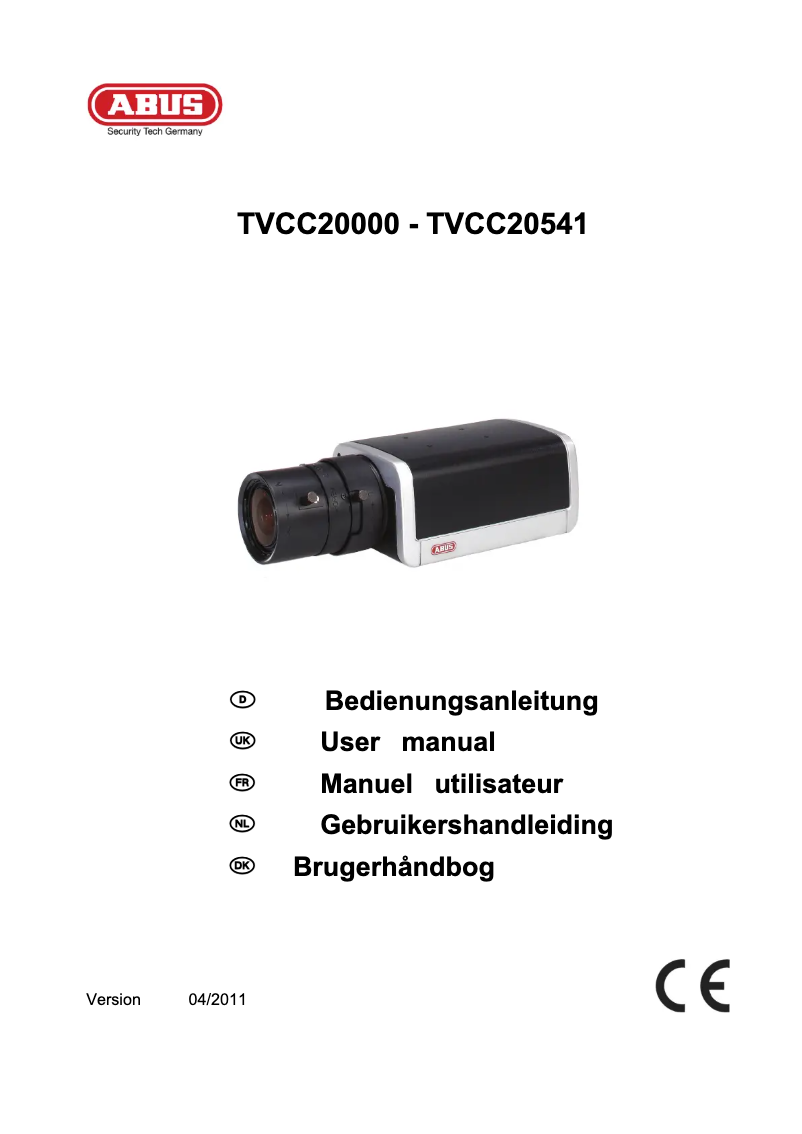 Page n°1 - Manuel utilisateur Abus TVCC20530