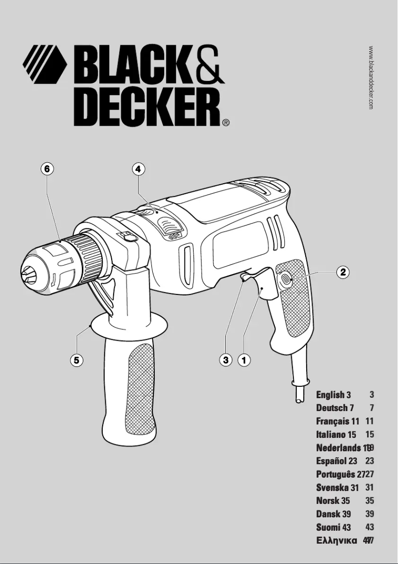 Page 1 de la notice Manuel utilisateur Black & Decker KR500