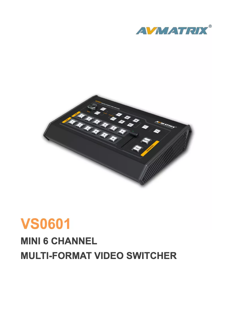 Image de la première page du manuel de l'appareil VS0601