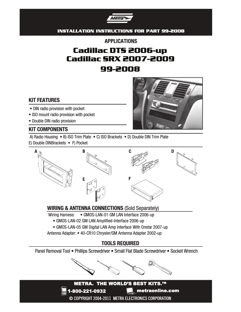 Page n°1 - Manuel utilisateur Metra 99-2008