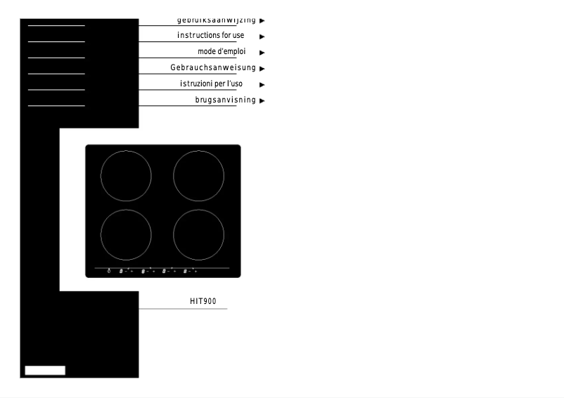 Page 1 de la notice Manuel utilisateur Atag HIT900