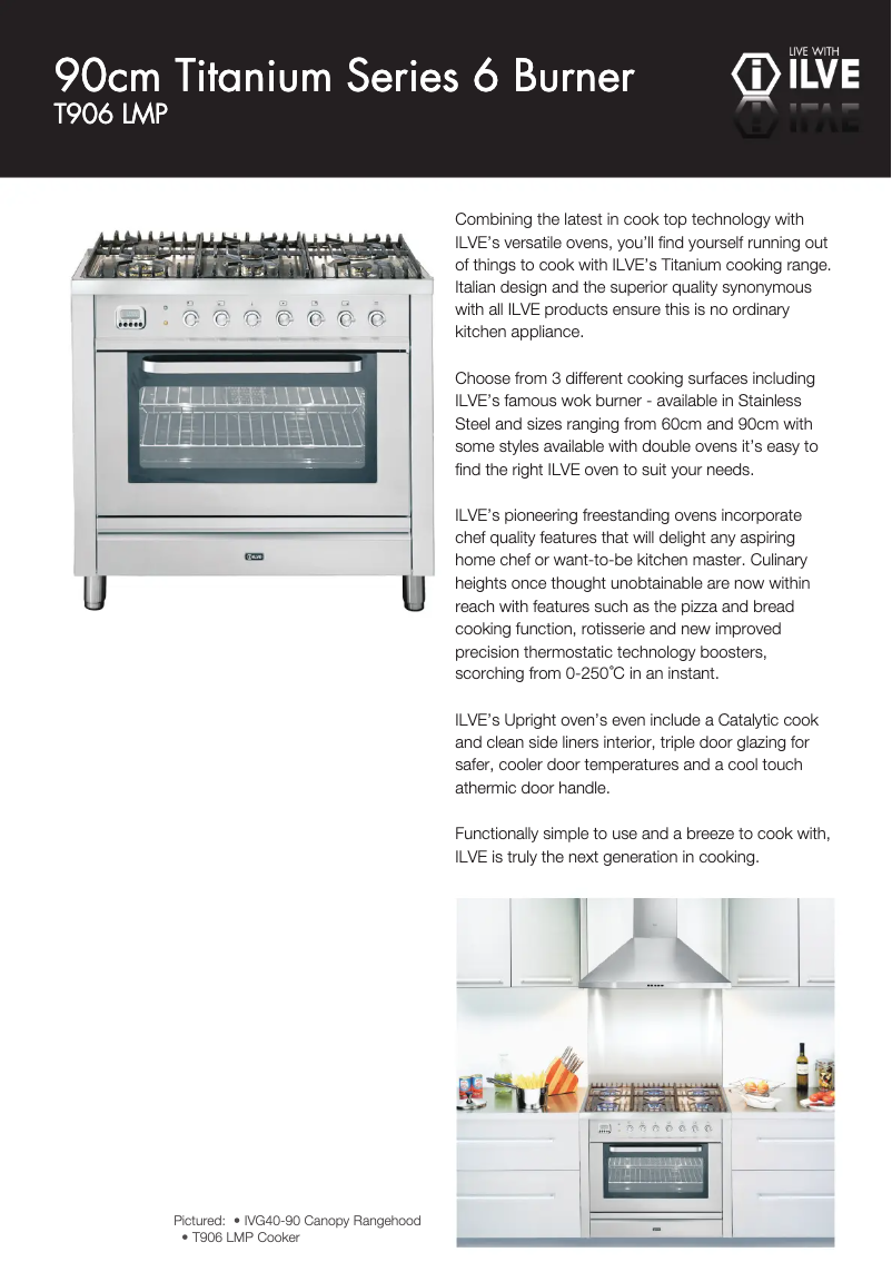 Page n°1 - Manuel utilisateur Ilve T906LMP