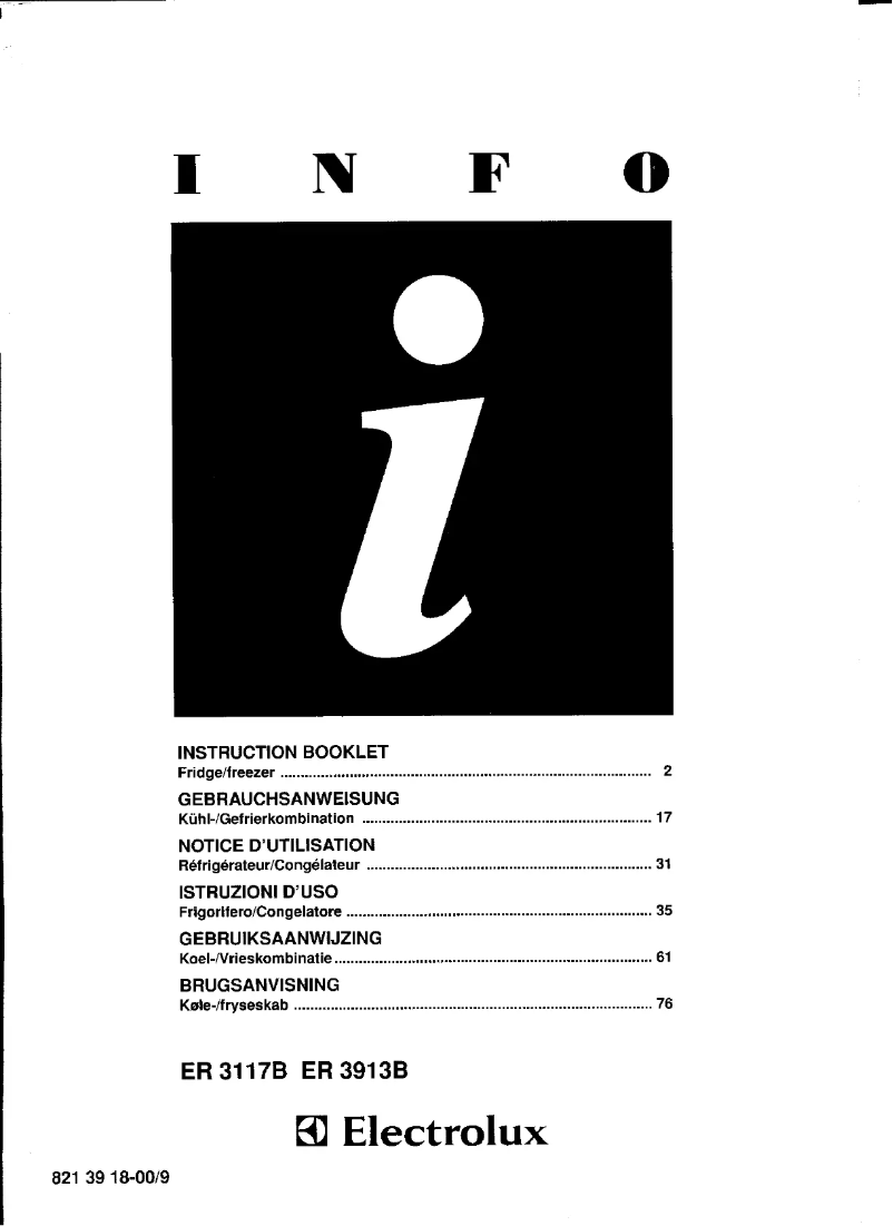 Página 1 del manual Manual de usuario Electrolux ER 3913 B