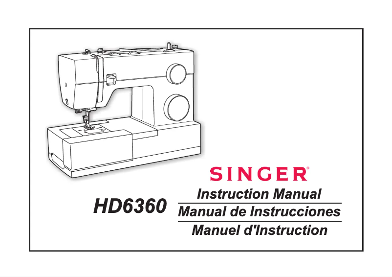 Page 1 de la notice Manuel utilisateur Singer Heavy Duty 6360