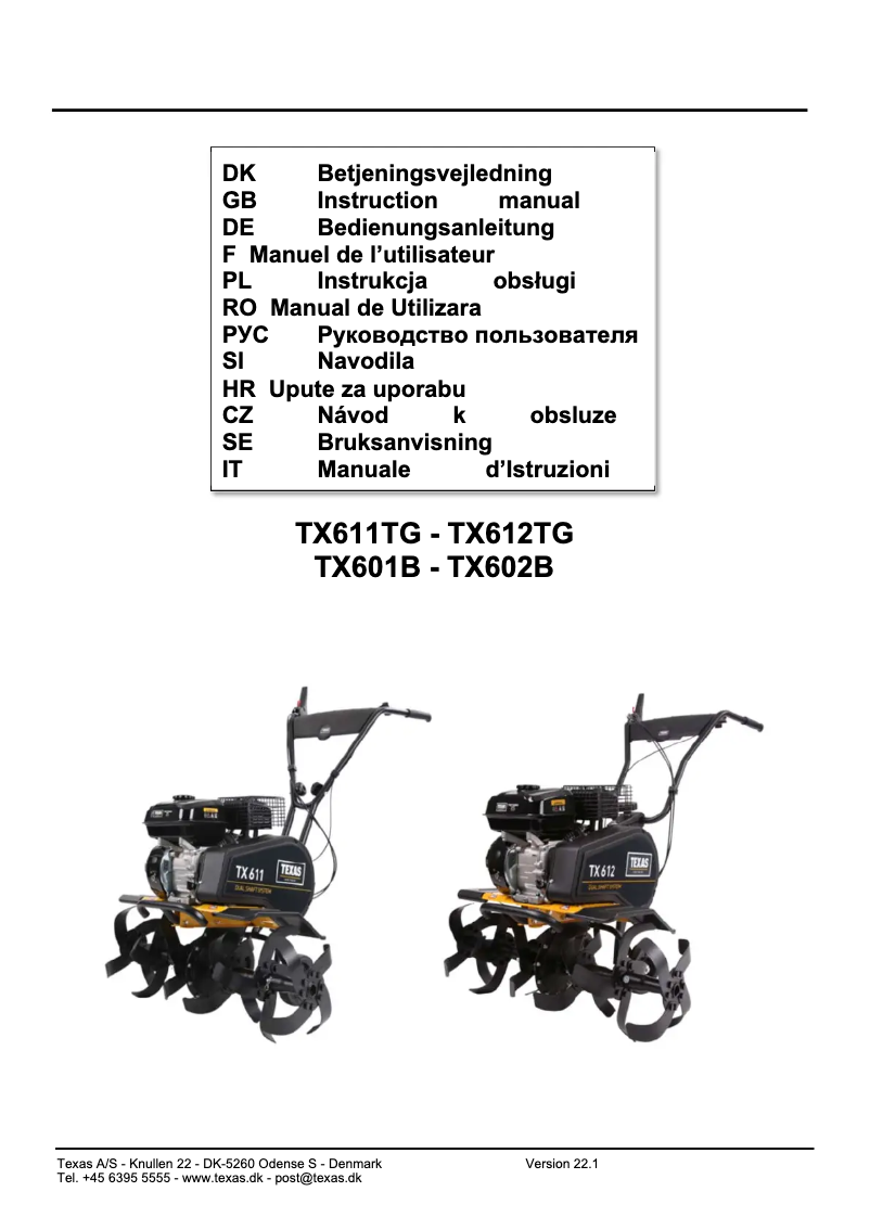 Image de la première page du manuel de l'appareil TX602B
