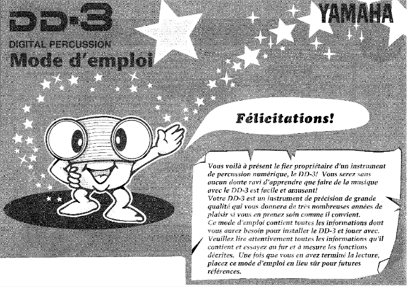 Page 1 de la notice Manuel utilisateur Yamaha DD-3