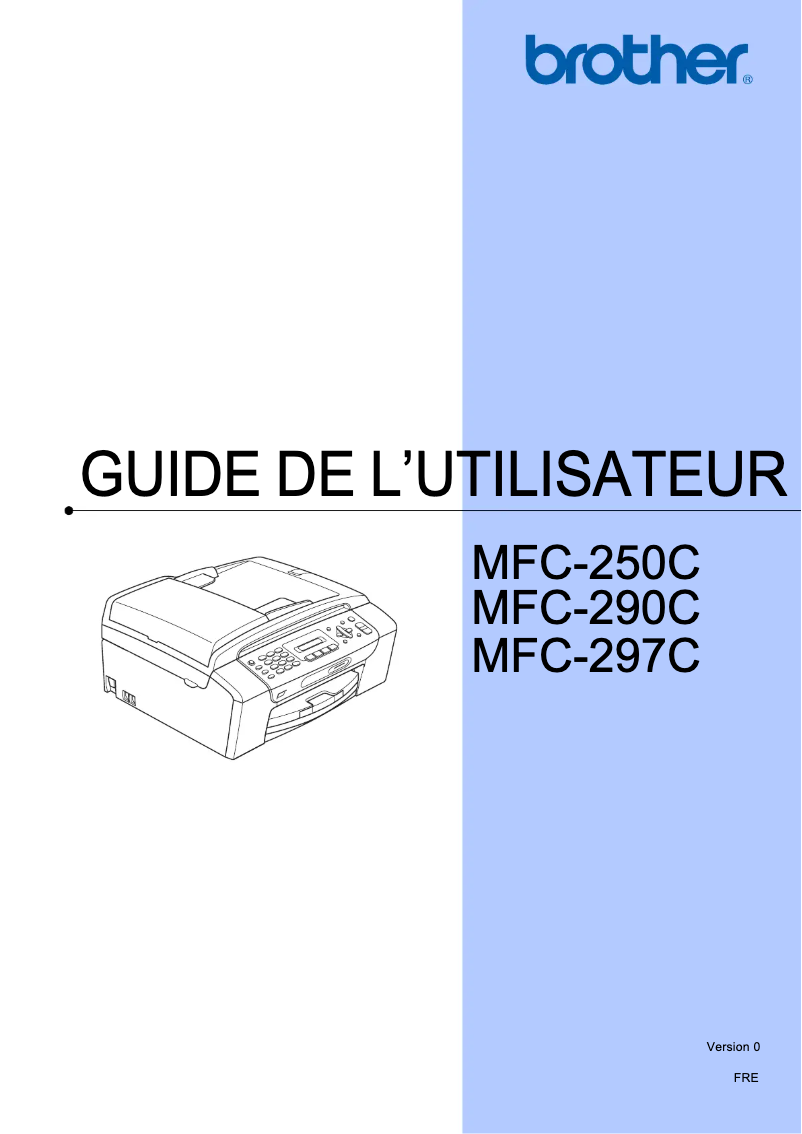Image de la première page du manuel de l'appareil MFC-297C