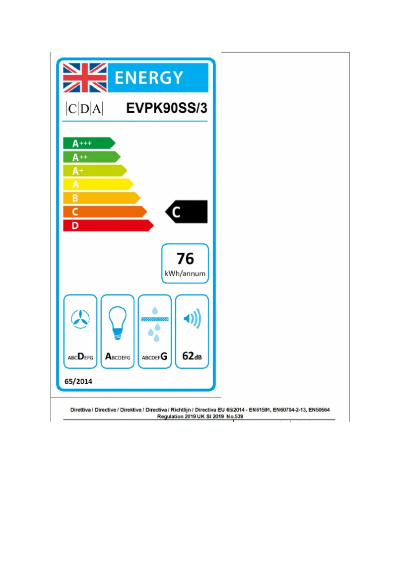 Imagen de la primera página del manual del dispositivo EVPK90SS