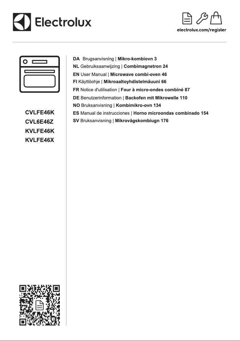 Page 1 de la notice Manuel utilisateur Electrolux KVLFE46K