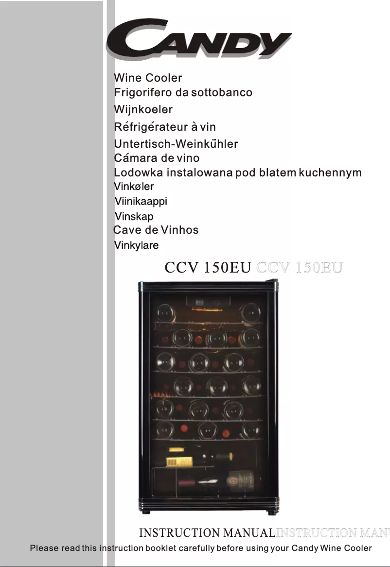 Page 1 de la notice Manuel utilisateur Candy CCV 150 BL