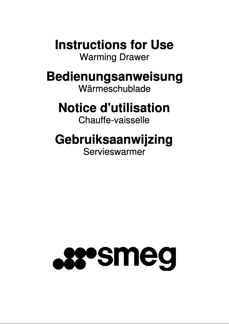 Page n°1 - Manuel utilisateur Smeg CTP15-2