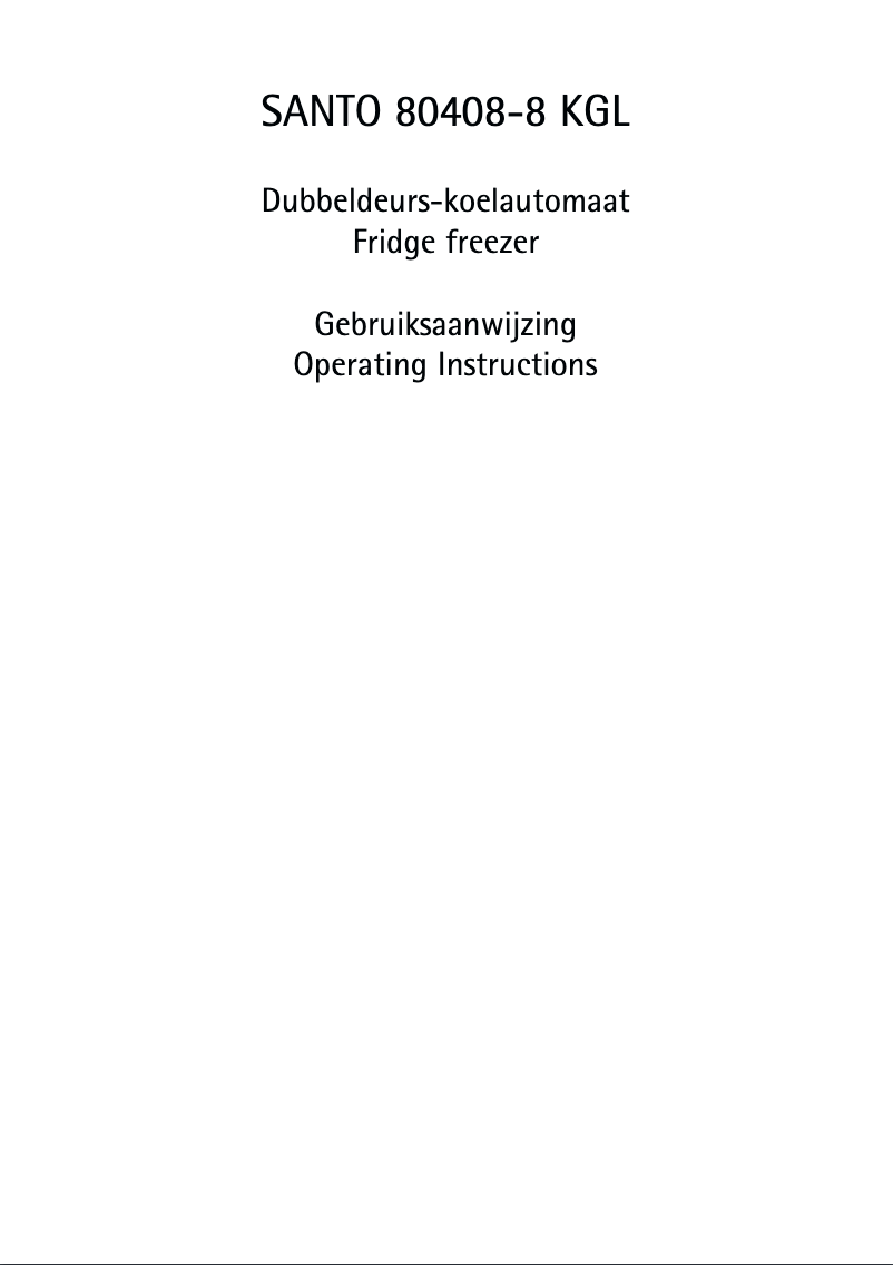 Página 1 del manual Manual de usuario AEG-Electrolux Santo 80408 KGL8