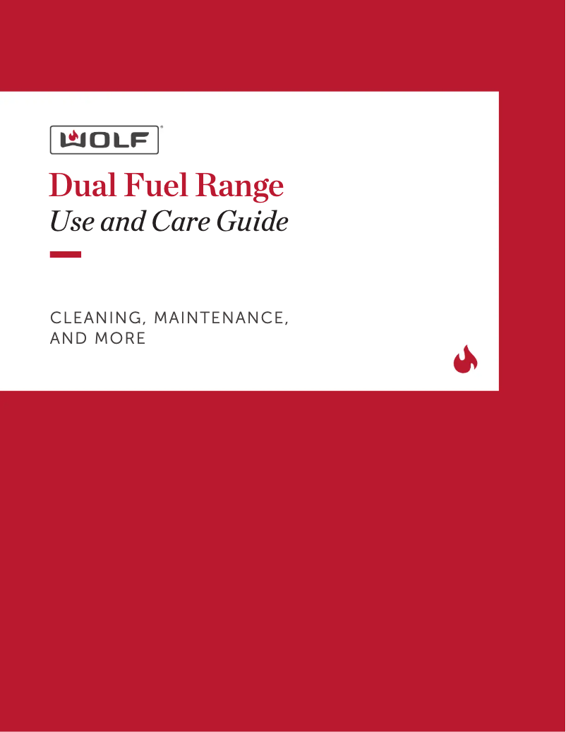 Page n°1 - Manuel d'utilisation et d'entretien Wolf DF36450P