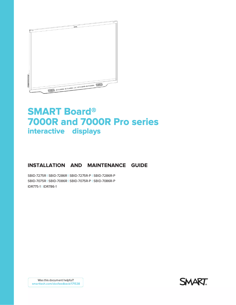 Page 1 de la notice Manuel utilisateur Smart SBID-7275R