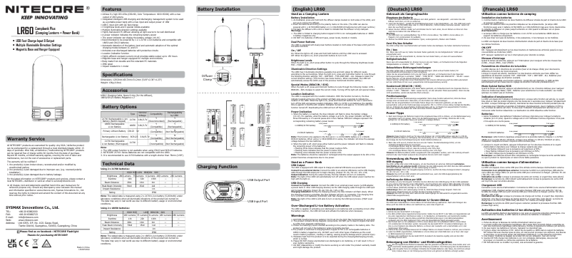 Page n°1 - Manuel utilisateur Nitecore LR60