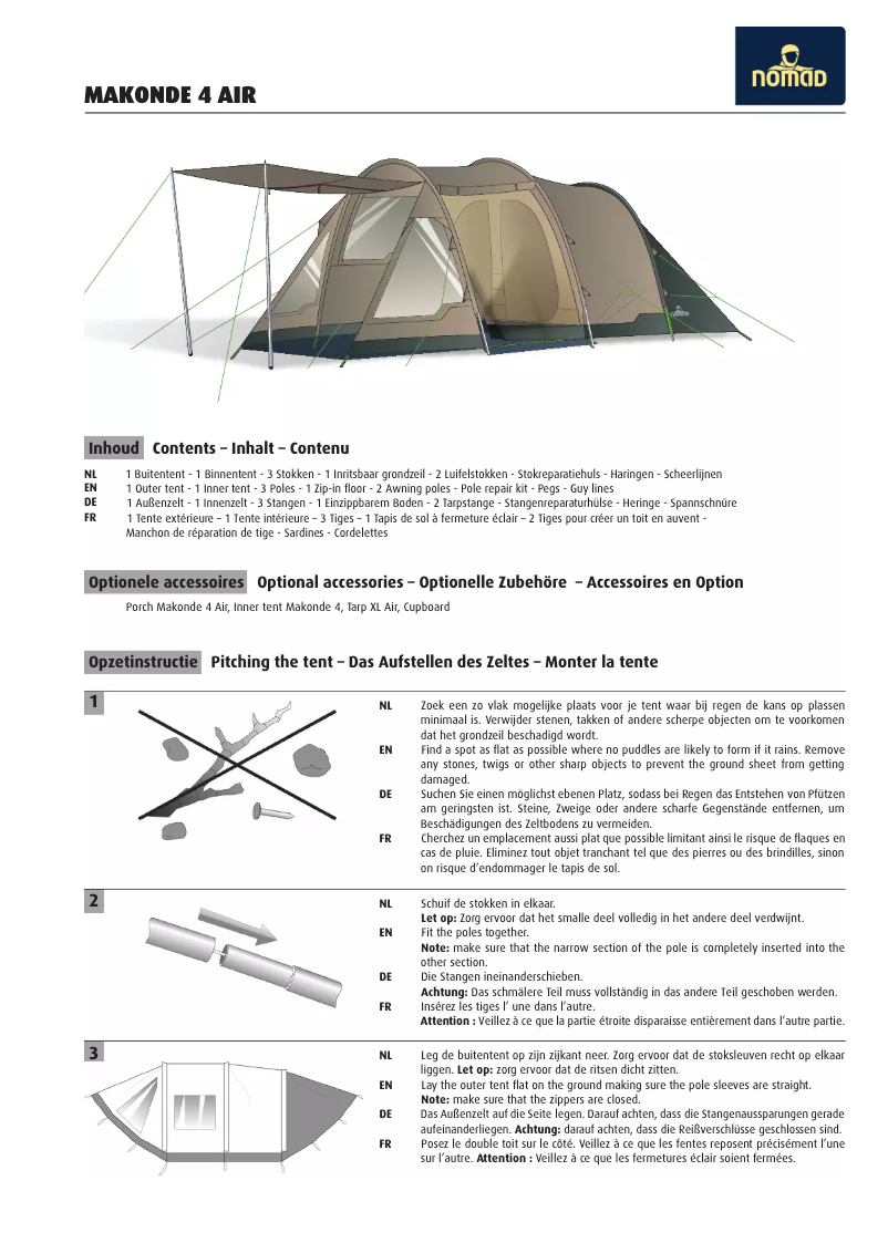 Image de la première page du manuel de l'appareil Makonde 4 Air