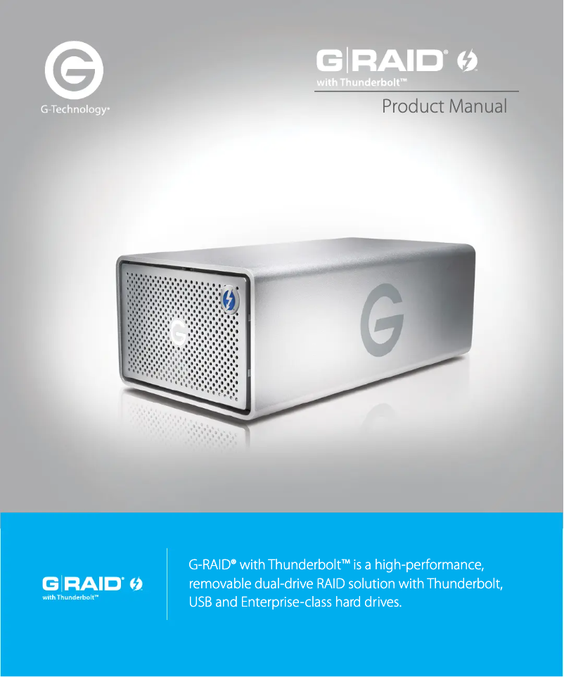 Page n°1 - Manuel utilisateur G-Technology G-RAID Thunderbolt 2