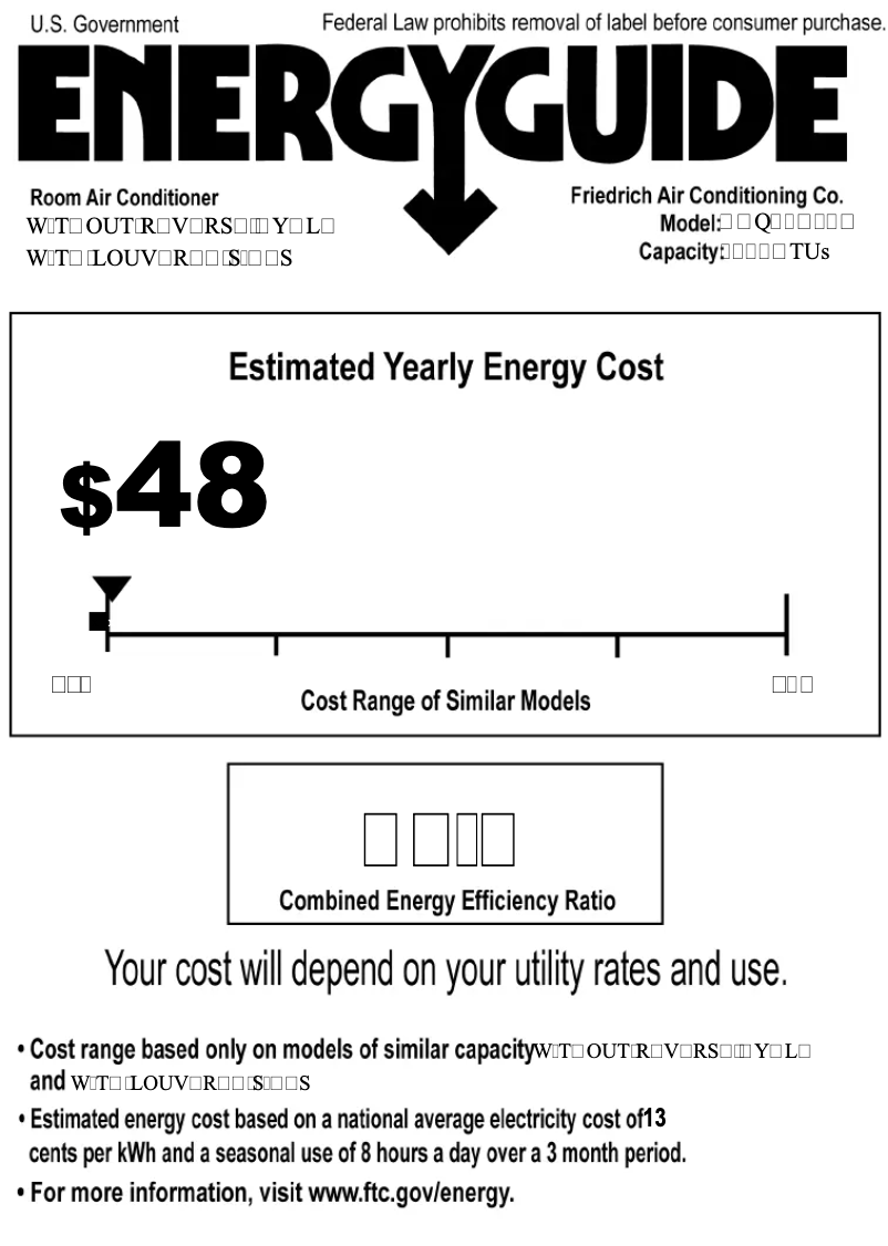 Page n°1 - Label énergétique Friedrich KCQ06A10A