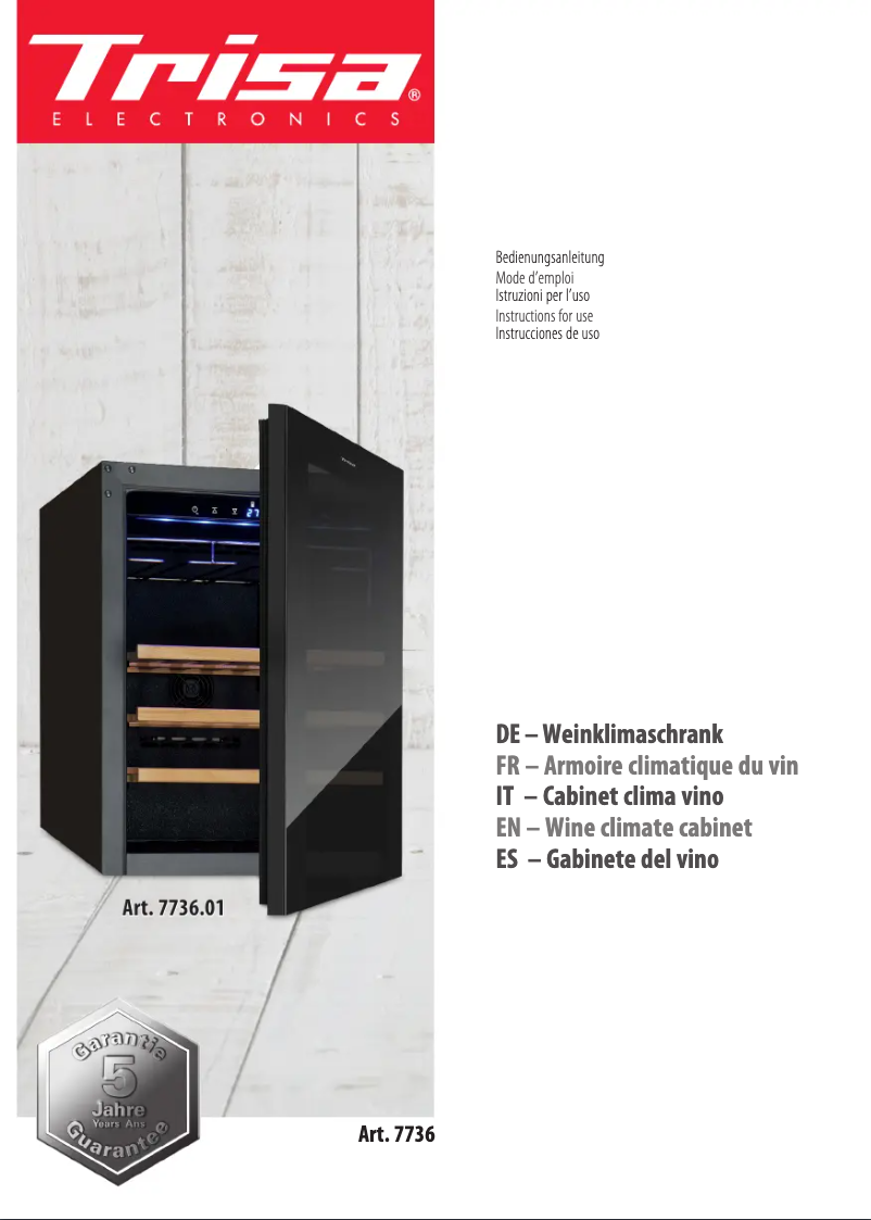 Image de la première page du manuel de l'appareil 7736