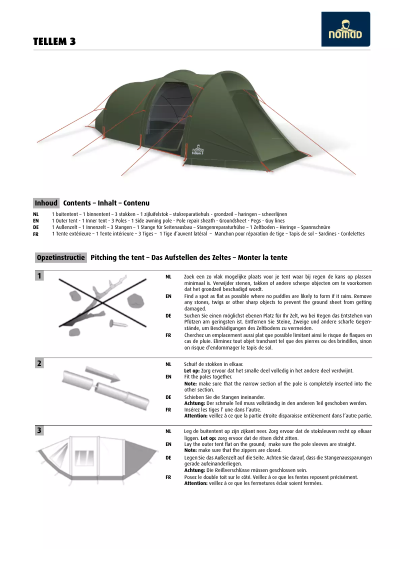 Image de la première page du manuel de l'appareil Tellem 3