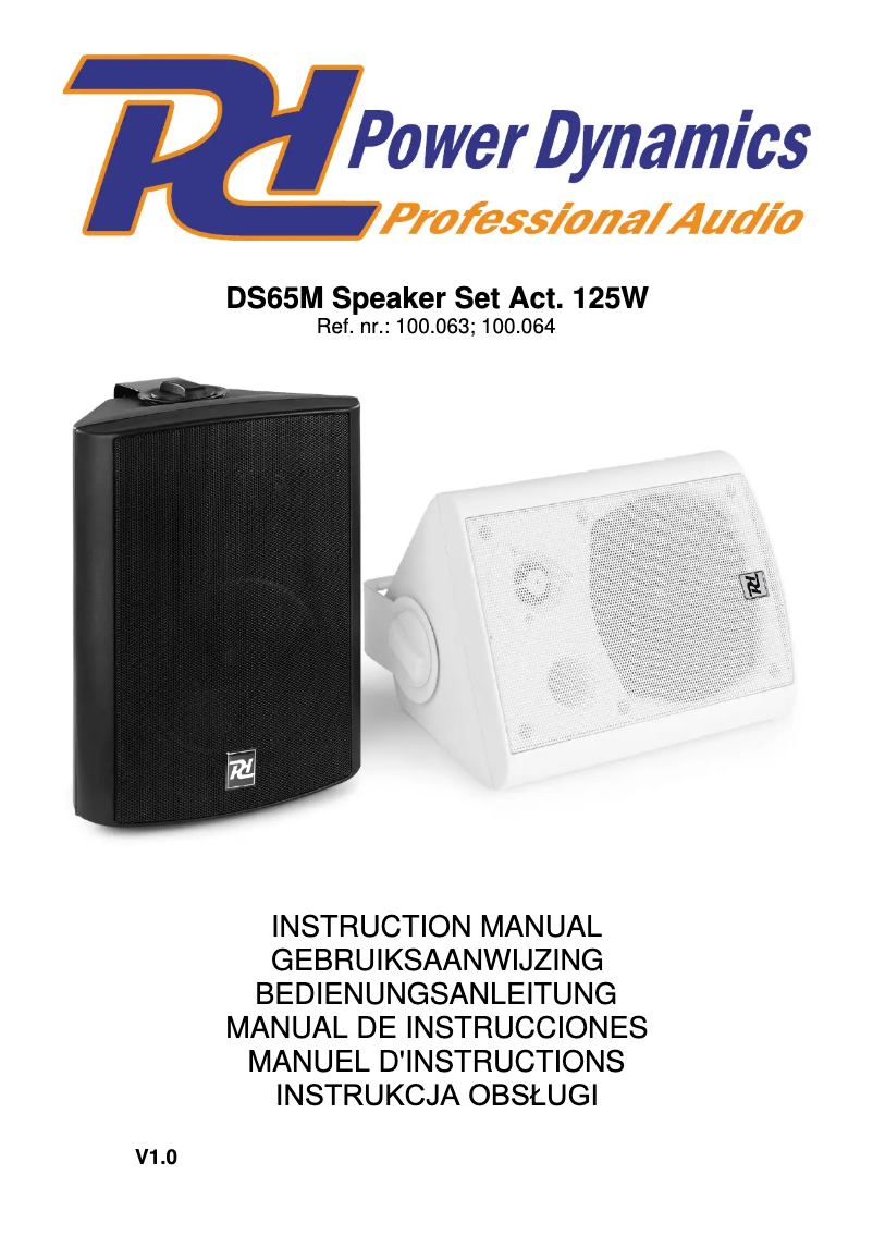 Page n°1 - Manuel utilisateur Power Dynamics DS65MB