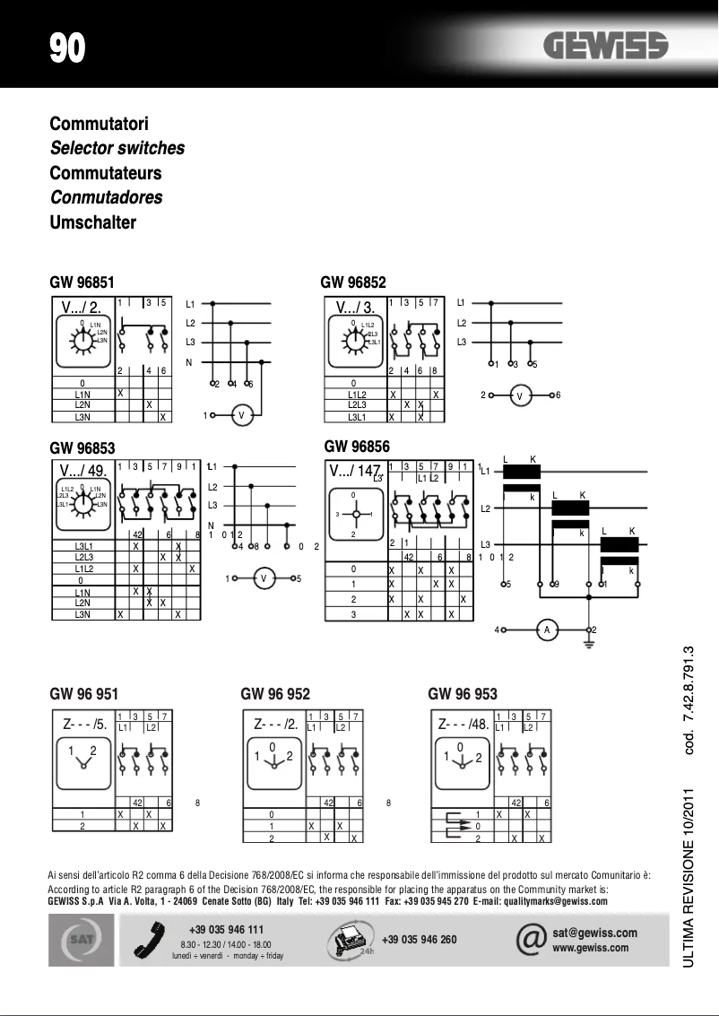Page 1 de la notice Manuel utilisateur Gewiss GW96856