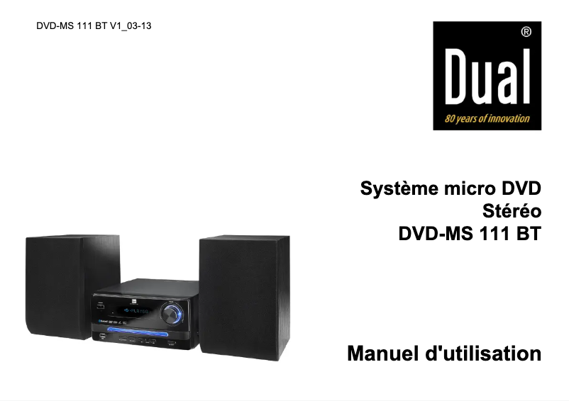 Page n°1 - Manuel utilisateur Dual DVD-MS 111 BT