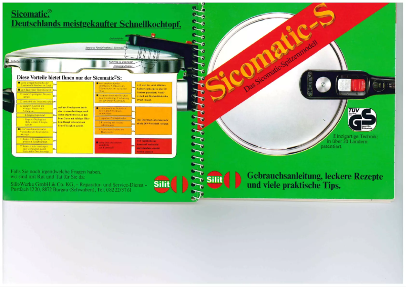 Page 1 de la notice Manuel utilisateur Silit Sicomatic-S