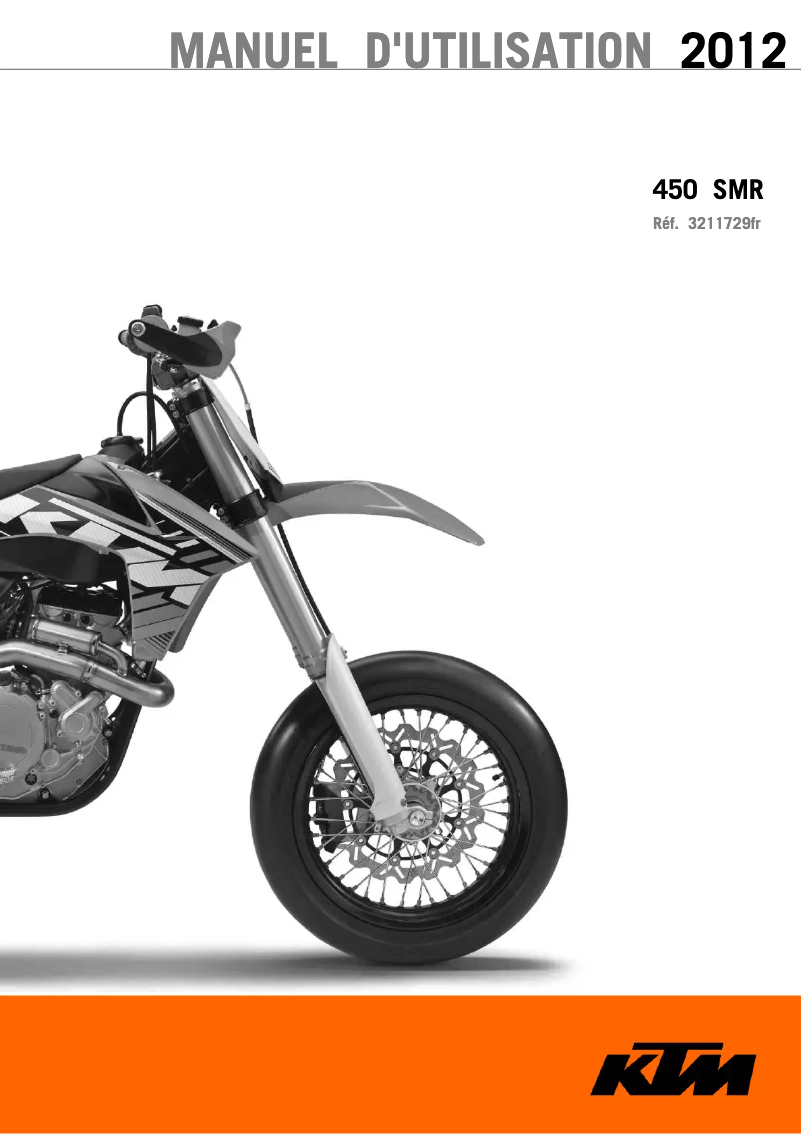 Page 1 de la notice Manuel utilisateur KTM 450 SMR (2012)