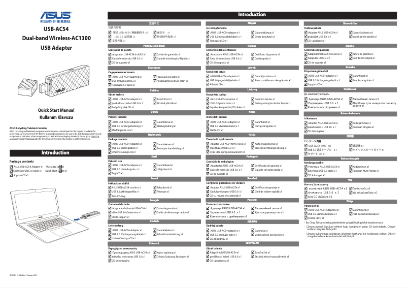 Page n°1 - Manuel utilisateur Asus USB-AC54