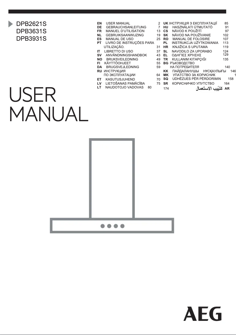 Página 1 del manual Manual de usuario AEG DPB3931S