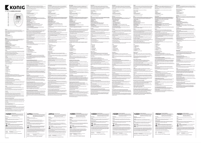 Page 1 de la notice Manuel utilisateur Konig HC-SM10N