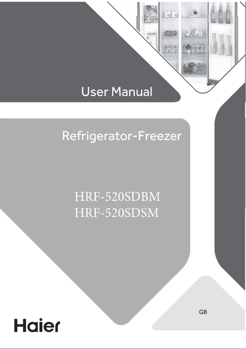 Image de la première page du manuel de l'appareil HRF-520SDBM
