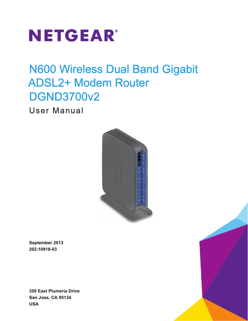 Page 1 de la notice Manuel utilisateur Netgear DGND3700B