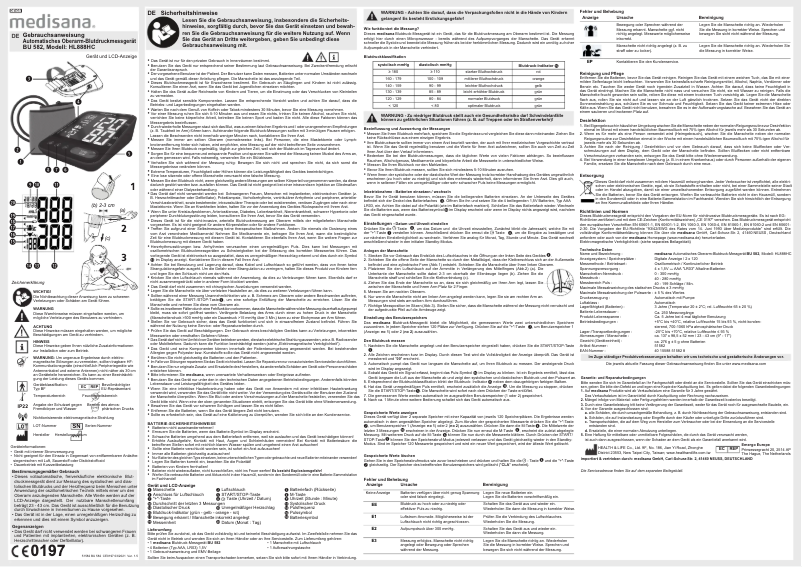 Image de la première page du manuel de l'appareil BU 582