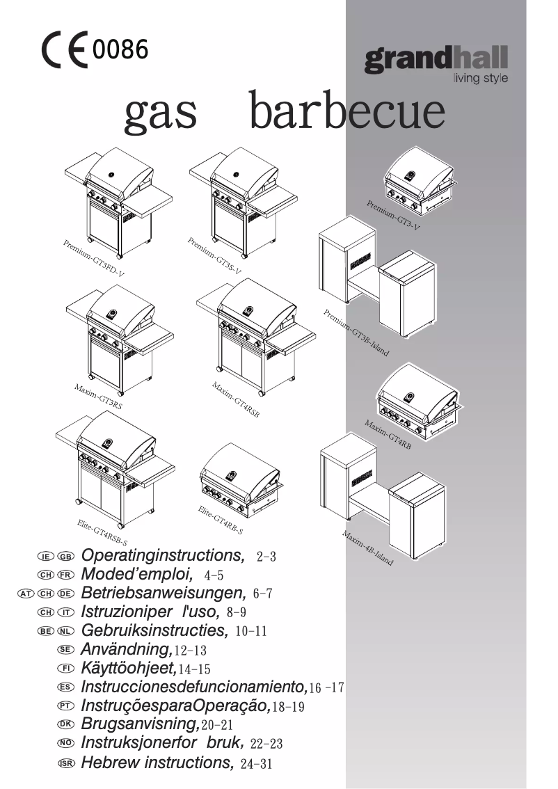 Page 1 de la notice Manuel utilisateur Grandhall Premium GT