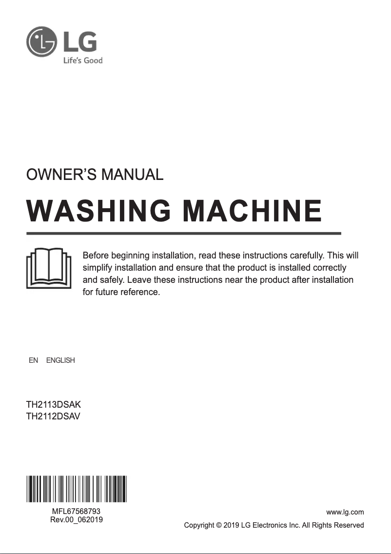 Página 1 del manual Manual de usuario LG TH2112DSAV