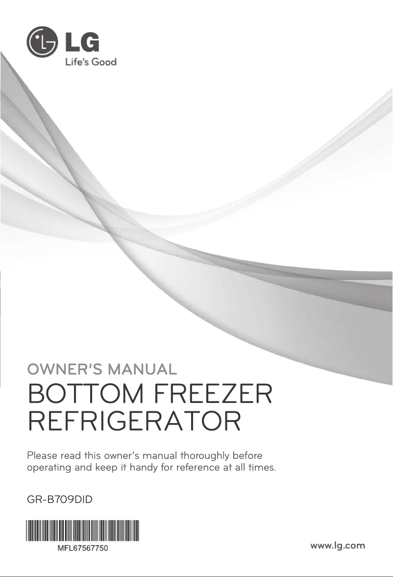 Image de la première page du manuel de l'appareil GR-B709DID