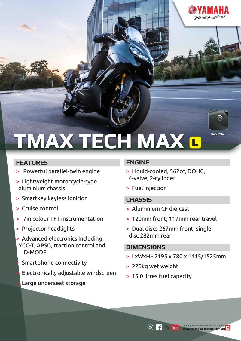 Page n°1 - Manuel utilisateur Yamaha TMAX 560