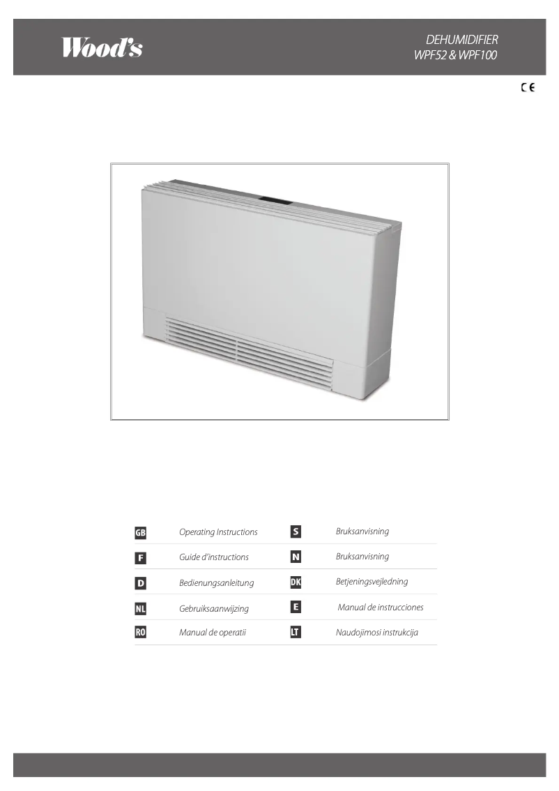 Image de la première page du manuel de l'appareil WPF100